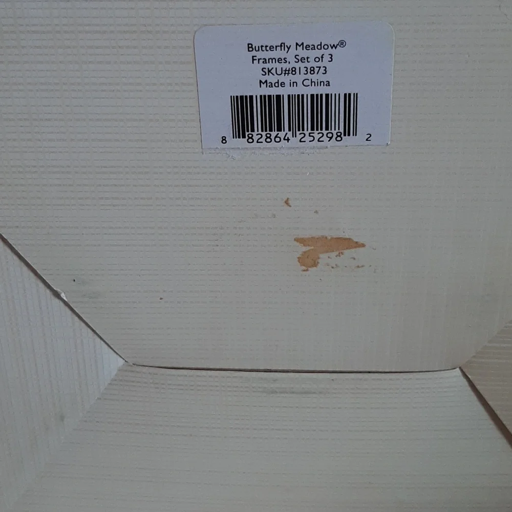 Lenox NIB Butterfly Meadow Photo Frame Set Of 3